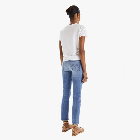 MOTHER Mid Rise Dazzler Ankle Fray in We The Animals
